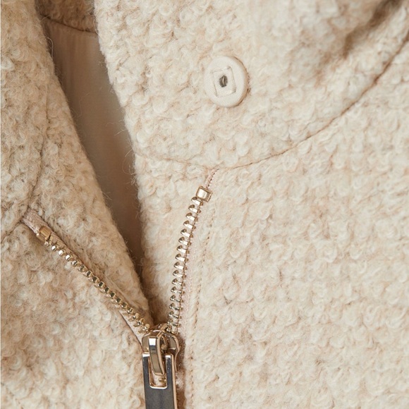 Women's Beige Textured Jacket - Picture 2 of 5